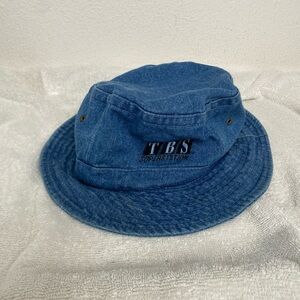 Vintage Womens Fahrenheit TBS Superstation Blue Denim Bucket Hat L/XL Streetwear